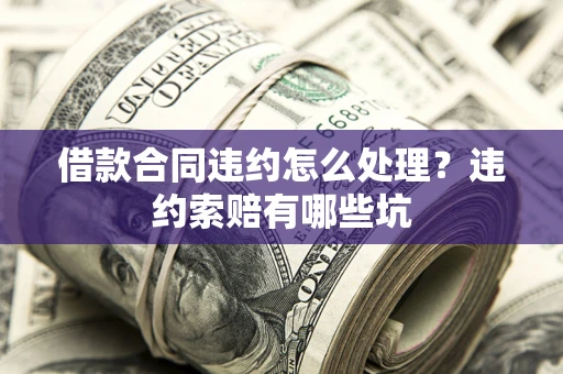 济南借款合同违约怎么处理？违约索赔有哪些坑