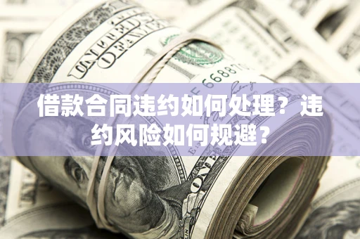 济南借款合同违约如何处理？违约风险如何规避？